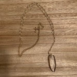 Clear and Gold Necklace.